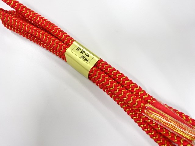 未使用品　正絹　手組帯締め